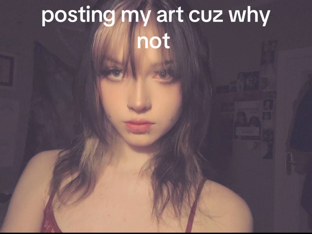 A post by @tokiioreo on TikTok caption: i wanna draw more but i always doubt myself and just throw my drawings away lmao #06 #art 