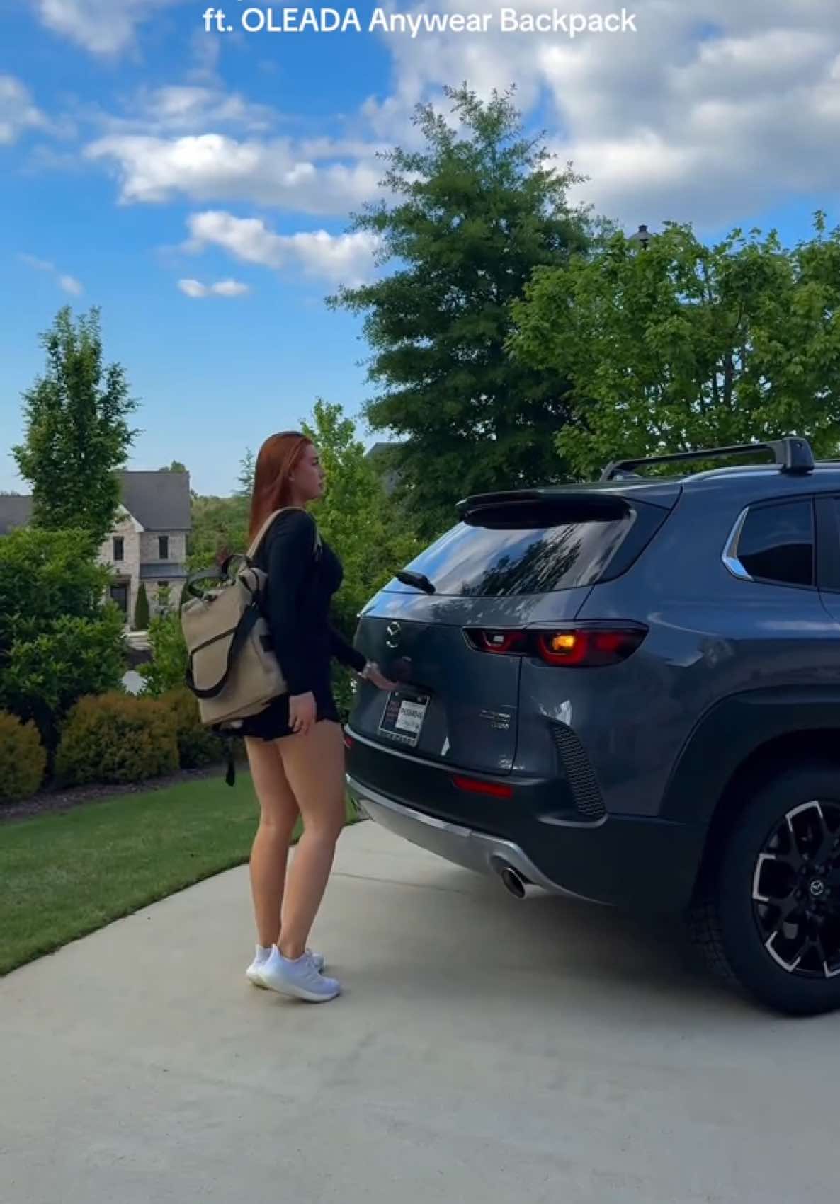 A post by @alexxiacox on TikTok caption: Getting into new hobbies wearing @OLEADA @OLEADA WORKBAGS  #oleada#tennis#diml#vlog#5to9#afternoonroutine 