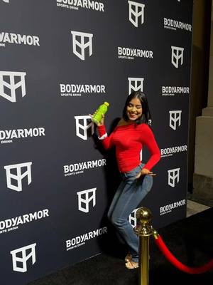 A post by @jazmin_c3 on TikTok caption: @BODYARMOR event had me feeling like ✨✨✨