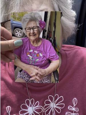 A post by @thejockandbelleshow on TikTok caption: Got grams hair blowed out and styled for Kentucky this weekend 💗🥰 #grandparents #family #hair #caregiver #grandma #kentuckyderby 