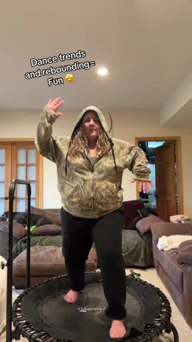 A post by @haueterfamily on TikTok caption: Rebounding is literally the funnest thing ever dc molly long #rebounding #reboundingworkout 
