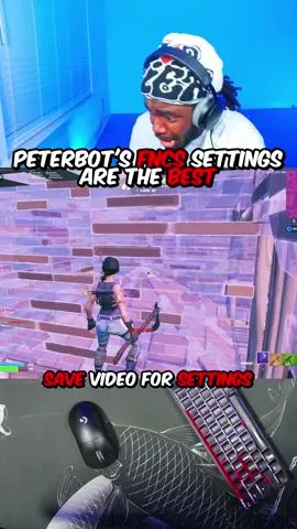 A post by @solarties on TikTok caption: PeterBot’s FNCS SETTINGS ARE THE BEST For KEYBOARD AND MOUSE ON FORTNITE FOR RELOAD RANKED 🤩 #fortnite #fortniteclips #peterbot #fortnitesettings #fncs #reload #fortnitereload 