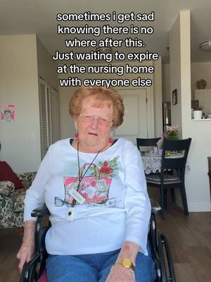 A post by @grandma_droniak on TikTok caption: getting old is sad too but it is what it is