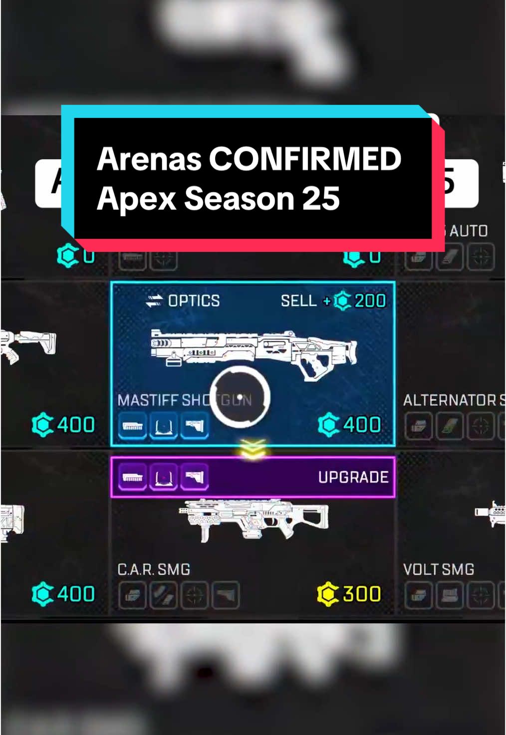 A post by @callmegriff.yt on TikTok caption: ARENAS is back in Apex Legends and Sparrow’s abilities are wild! Double jump, explosive arrows, 1v1 duels?? This update is stacked. Thoughts on the Bocek return? #apexlegends #apexlegendsfunny #apexseason25 #GamingonTikTok #callmegriff 