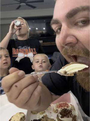 A post by @logandurrance12 on TikTok caption: Back with another Crumbl cookie review! #dadsoftiktok #momsoftiktok #crumbl #review