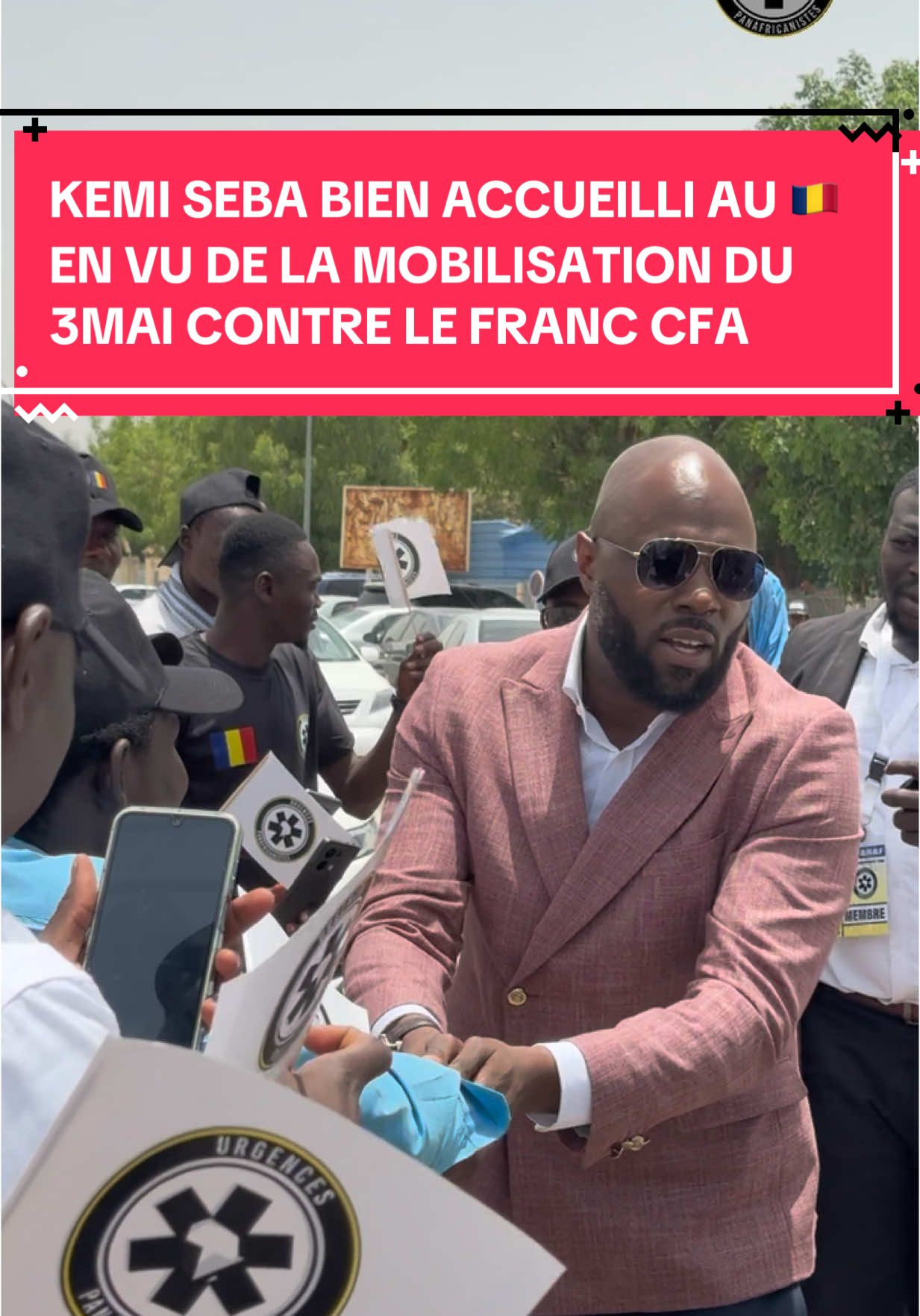 A post by @kemisebaofficial on TikTok caption: BEL  ACCUEIL POUR KEMI SEBA AU TCHAD 🇹🇩  #kemisebaofficial