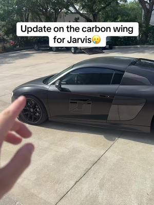 A post by @stangryafterdark on TikTok caption: Luckily the stock wing on these aren’t bad at all #stangry #audir8 #carcommunity #carsoftiktok #moxyperformance #v10 #supercharged #exhaust #fyp 