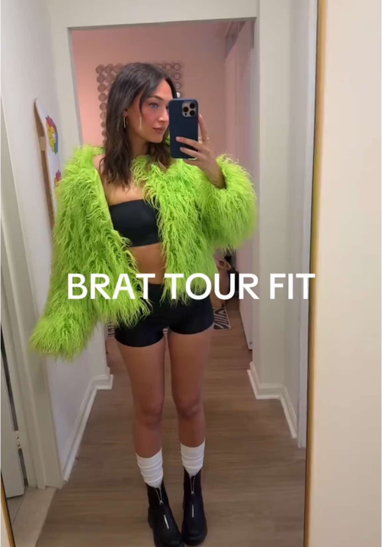A post by @hayleelane18 on TikTok caption: Im literally so excited let’s do thissss #brat #fitcheck #brattour #styleinspo #fyp 
