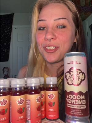 A post by @vicsmokes_ on TikTok caption: ✨Birthday Surprise! From @The Happiest Hour Drinks ✨  I was able to try their new flavor Zen! A sensational strawberry basil terpene infused bevvy that is designed to guide you to a tranquil place while gardening or beekeeping! They also have new energy drinks with no added colors!! They are so delicious and not full of weird chemicals!! Thank you so much Tiffany for thinking of me and making my new decade start off with some special treats ✨🥹🖤 