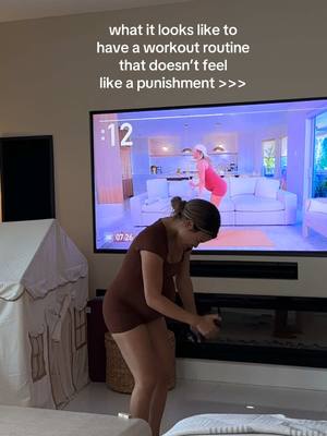 A post by @growwithjo on TikTok caption: no matter how pregnant I am, I don’t skip because it literally never feels like obligation- it’s therapy 🥹 have you ever tried my growwithjo workouts?  #workoutmotivation #growwithjo #motivation #weightloss #dumbbellworkout #dance #danceworkout 