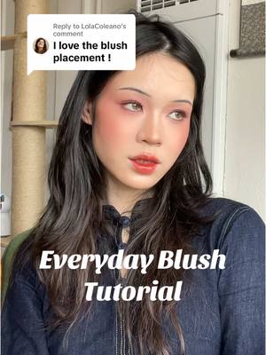 A post by @mochihanfu on TikTok caption: Replying to @LolaColeano this blush shape is suitable for round or oval faces ~ if you want even more blush, add a dark red on the outer edges!  Blush: oh baby pink! - @revlon  Highlighter: Twin Lotus Relief Highlighter - @Florasis Shop  #blush #blushtutorial #contour #easymakeup 