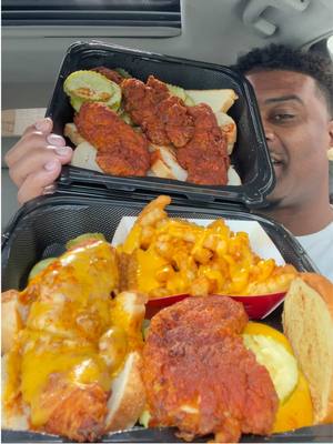 A post by @shawnfoodreviews7 on TikTok caption: Dave’s Hot Chicken 🥵 #daveshotchicken #Foodie #eatwithme 