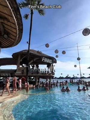 A post by @jaiandmira on TikTok caption: 🎥Finn’s Beach Club Bali Indonesia 🏝️💕 #finns #bali #beachclub 