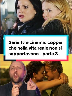 A post by @fragullove on TikTok caption: Coppie di cinema e serie tv che nella vita reale proprio non andavano d’accordo parte 2. Da Outer Banks a Once upon a Time, le conoscevate tutte?  #serietv #davedere #CinemaTok 