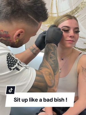 A post by @bearbeastmode on TikTok caption: 💪🏽Hyping my clients up before we get it ! 🔥 #cartilage #ear #earpiercing #pierced #for #foryoupage #fyp 