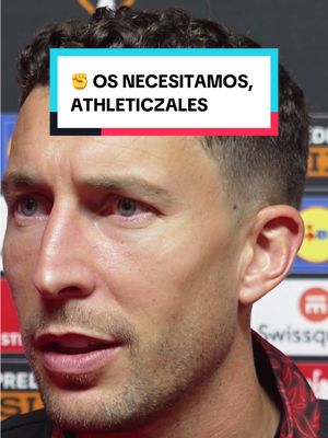 A post by @athleticclub on TikTok caption: 🫡 El capitán al habla.  Eskerrik asko, athleticzales. Os necesitamos más que nunca. #athleticclub #demarcos #athleticmufc #mufc #machesterunited #EuropaLeague #semifinal #tiktokfootballacademy #viral 