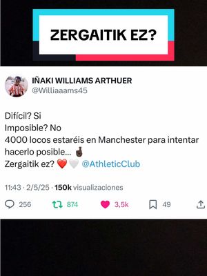 A post by @athleticclub on TikTok caption: Zergaitik ez? ❤️✊🏿 Iñaki Williams. #athleticclub #iñakiwilliams #athleticmufc #machesterunited #EuropaLeague #semifinal #tiktokfootballacademy #viral 