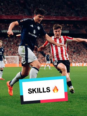A post by @manutd on TikTok caption: Harry… Maguire? 🇧🇷👀 #MUFC #ManUtd #HarryMaguire #Casemiro #EuropaLeague #Selecao