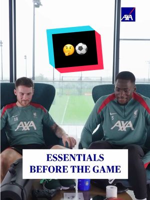 A post by @liverpoolfc on TikTok caption: Matchday essentials with Macca and Ibou ⚽👌 @AXA UK 
