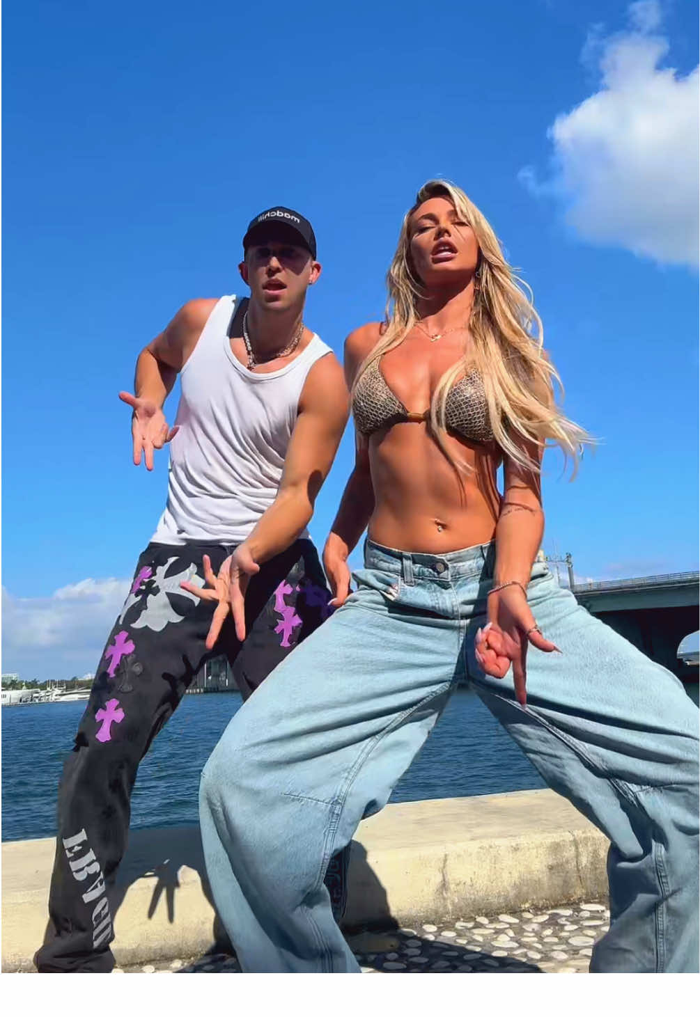 A post by @thepaigelillian on TikTok caption: Bailalo rocky con @MATT STEFFANINA  . . #fyp #foryou #thepaigelillian #paigelillian #bailalorocky #dance #dancetok #dancechallenge 