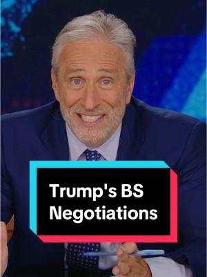 A post by @thedailyshow on TikTok caption: How did Trump make 200 deals...when there are only 180 countries? #DailyShow #Trump #ArtofTheDeal 