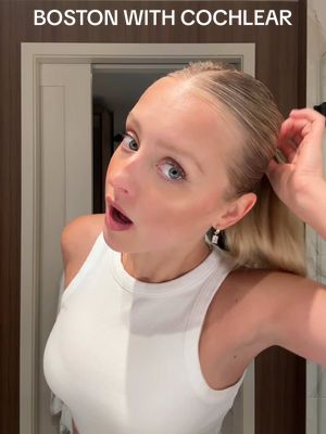 A post by @daisyykent on TikTok caption: in Boston with cochlear this week! Talking to professionals, surgeons, audiologists all about my journey 🤍🦻🏻