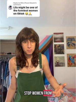A post by @lilarallatos on TikTok caption: Replying to @Milo (Pucci Glazer) #trans #lgbt #comedy 