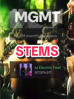 A post by @llusionmusic on TikTok caption: stems of songs: Electric Feel by MGMT (2007) 🎧 what song next?? #stems  #fyp #llusionmusic #mgmt 