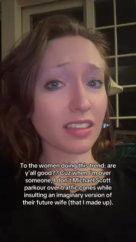 A post by @maisielynnie on TikTok caption: For context: there’s this trend (you can see the videos by clicking the sound) that involves women saying something along the lines of “Might not be the one you marry, but I’ll 100% be the girl you think about at 3am when you’re lying next to your [insulting description] wife.” Usually they have this over a video of them doing something “quirky.” Girls…. What?? #mamamaisie #girlsgirl #trend 