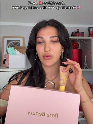 A post by @elenahazinah on TikTok caption: Chiacchieriamo dell’America🇺🇸 e nel frattempo proviamo alcune novità beauty PT.1 (trovate la seconda parte sul profilo)
