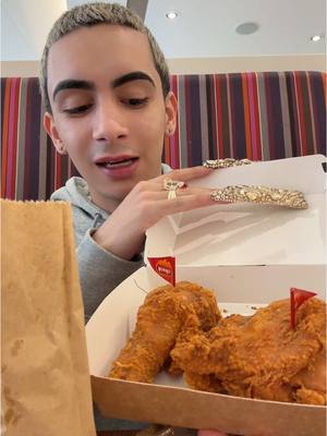 A post by @theryanjayshowofficial on TikTok caption: Eat Jollibee chicken with me