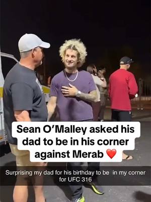 A post by @espnmma on TikTok caption: What a gesture ❤️ #ufc #mma #seanomalley #wholesome #father (via @Sugasean) 