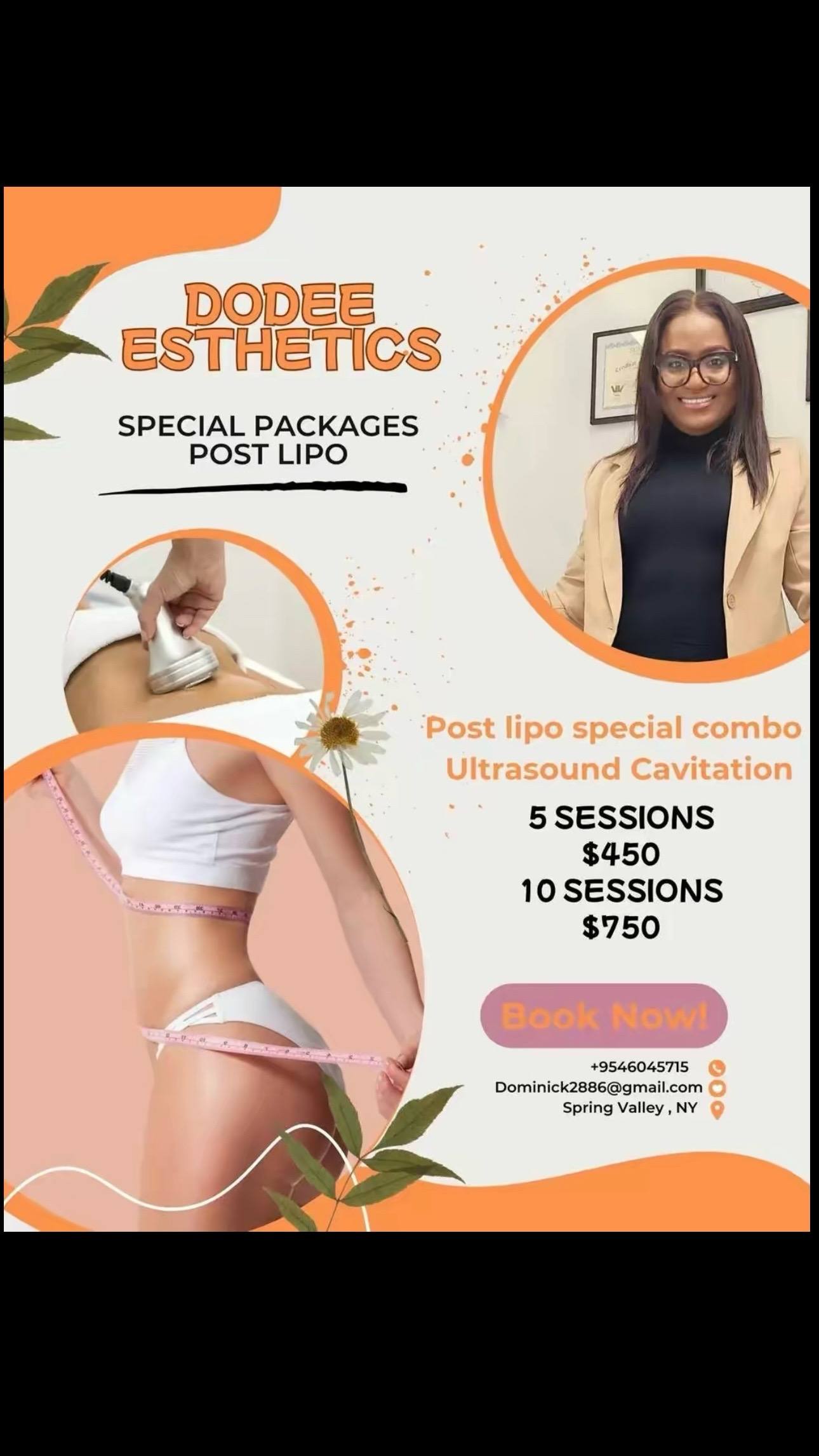 A post by @tatiemendel66 on TikTok caption: Follow @Dodee Esthetics Spa #massagetherapy ☎️ ‪954-604‑5715‬ ☎️