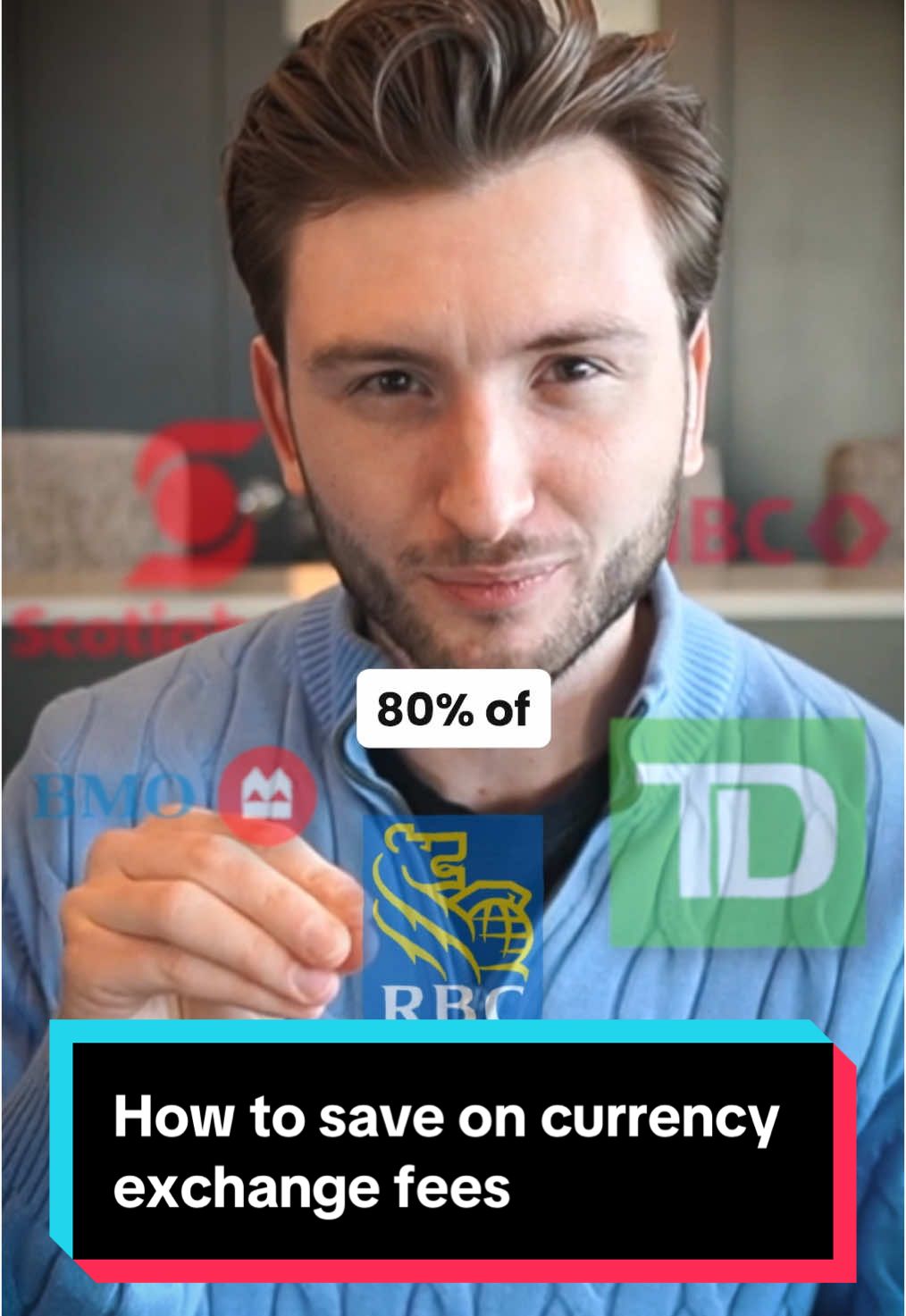 A post by @maxmedyk on TikTok caption: How to save on foreign exchange fees in Canada? Here’s a resource - @Knightsbridge Foreign Exchange  #canada #banks #moneytips 