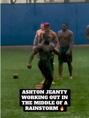 A post by @nfl on TikTok caption: no sun? no problem 😤 #ashtonjeanty #lasvegas #raiders #nfl (via @Dionelle( Don) Davis)