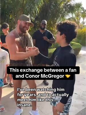A post by @espnmma on TikTok caption: #ConorMcGregor #ufc #mma #fanlove #wholesome (via @Jasonvlogs)