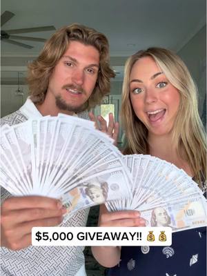 A post by @thehannahbrie on TikTok caption: $5,000 GIVEAWAY!!💰💰  1️⃣ follow us on all our social accounts  2️⃣ follow Curt Ahlemeier on Facebook  3️⃣ tag 3 of your friends  4️⃣ leave a ✌🏻 on his most recent post  The WINNER will be announced on Friday May 16th on all our social accounts at 1 pm (CT) GOOD LUCK🎉.  @The Sailing Jeep 