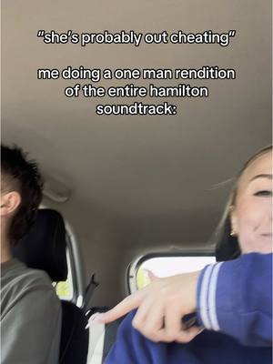A post by @miwallbank on TikTok caption: don’t ask me what is going on with my hair i haven’t brushed it #hamilton #cheat #Rap #linmanuelmiranda #musicaltheatre #theatrekid 