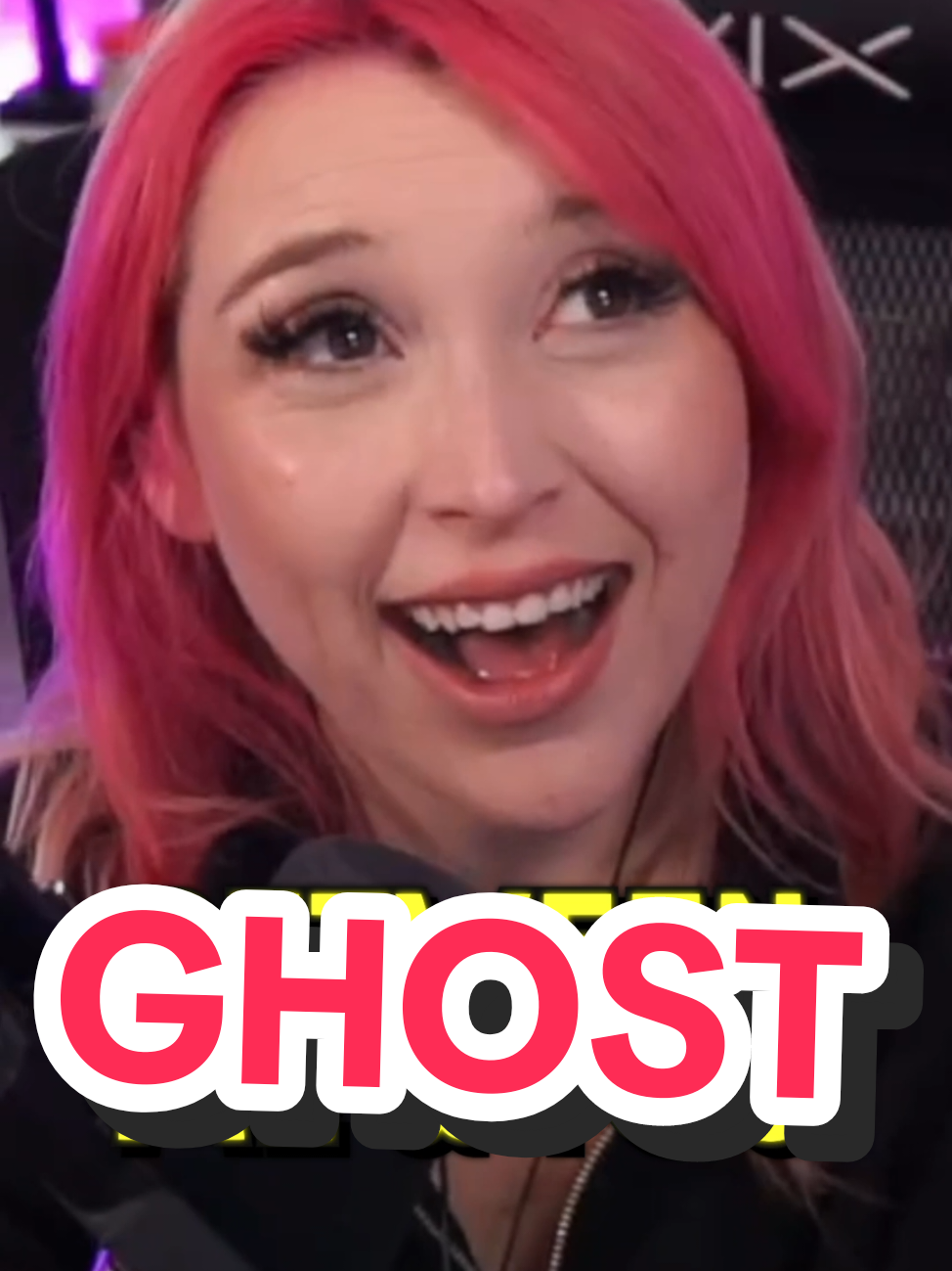 A post by @itsqueenmanda on TikTok caption: future Ghost label incoming 😭 #roast #joke #twitchstreamer #funny #twitchclips 