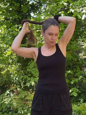 A post by @toren_wolf on TikTok caption: Mama Wolf here: Long hair is tough on sensory issues, especially in the heat. I can't bring myself to cut it though. Can anyone relate?💕 #autism #adhd #longhair #ponytail 