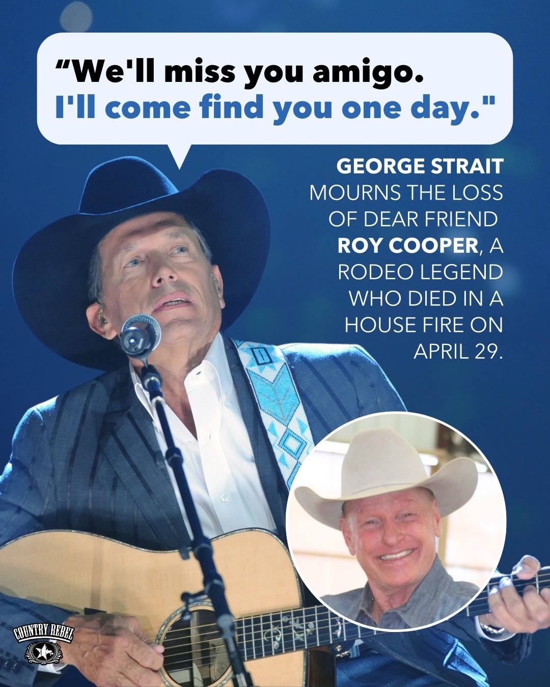A post by @countryrebel on TikTok caption: 1. @George Strait remembered his friend Roy Cooper, who died at the age of 69 following a house fire.  2. The @ACM Awards are nearing on May 8th, and the performance lineup keeps growing with some of the biggest names in country music.  3. Gretchen Wilson was announced as the "Tour Manager" for the new reality series "The Road."  4. @Lainey Wilson has landed a role in the film adaptation of Colleen Hoover's "Reminders of Him."  5. The new reboot of Duck Dynasty will now premeire on Sunday, June 1st.  6. @Carrie Underwood (and many viewers) compared 'Idol' frontrunner John Foster to country star Dwight Yoakam after his latest performance.  Read the full stories at the link in bio! 