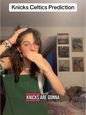A post by @lilarallatos on TikTok caption: #knicks #celtics