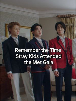 A post by @voguemagazine on TikTok caption: In honor of the 2025 #MetGala, which is just three days away, revisit the time the #straykids attended fashion’s biggest night. 