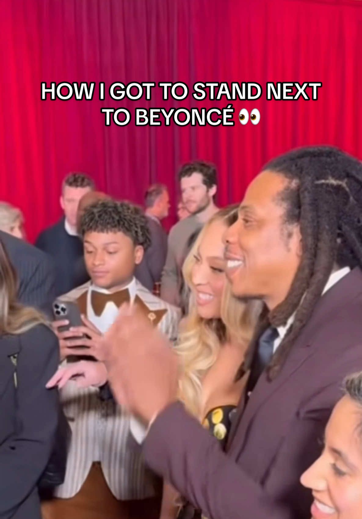A post by @andreswilley on TikTok caption: #Stitch with @Blue Ivy Carter here’s how i ended up standing next to Beyonce 😳😂❤️ #beyonce #blueivycarter #jayz #storytime 