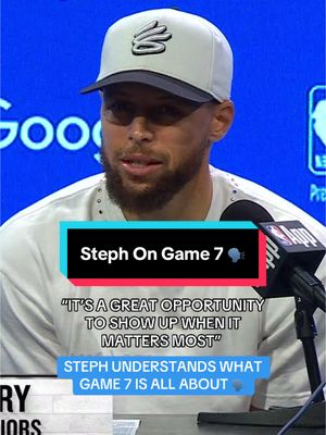A post by @nba on TikTok caption: Steph on Game 7 👀🗣️ @warriors #NBA #Basketball #GoldenStateWarriors #StephCurry 