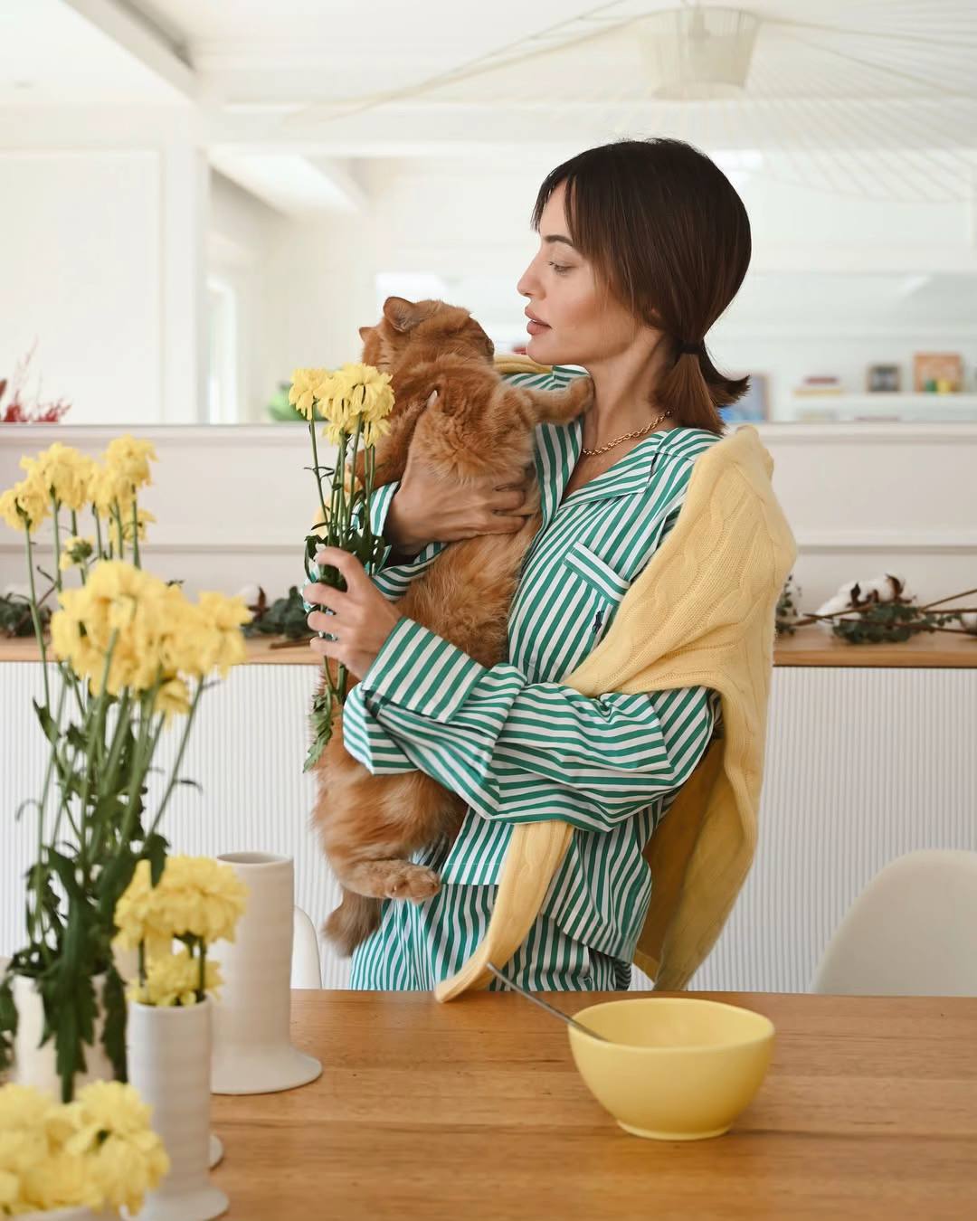 A post by @karenwazen on TikTok caption: Stripes, sunshine, and cereal 💛 the essentials. Loving the comfort of Polo Intimates, now available at the pop up at Harrods Knightsbridge #polointimates