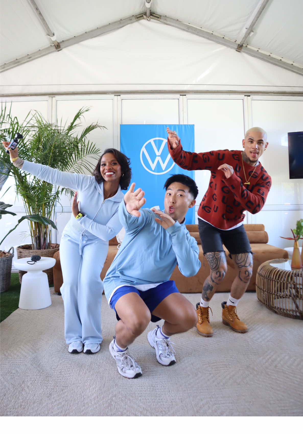 A post by @chadjones957 on TikTok caption: Team @volkswagensouthafrica going crazy 🔵😤 #uJonesFam #dance #gqom #gqomnation #palesa #VWSimola25 #VW #Volkswagen #VWMotorsport #SHC2025 #trend 