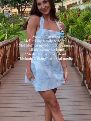 A post by @melaniewilking on TikTok caption: Love this trend 🥹💙 #nicknames #names #trends 