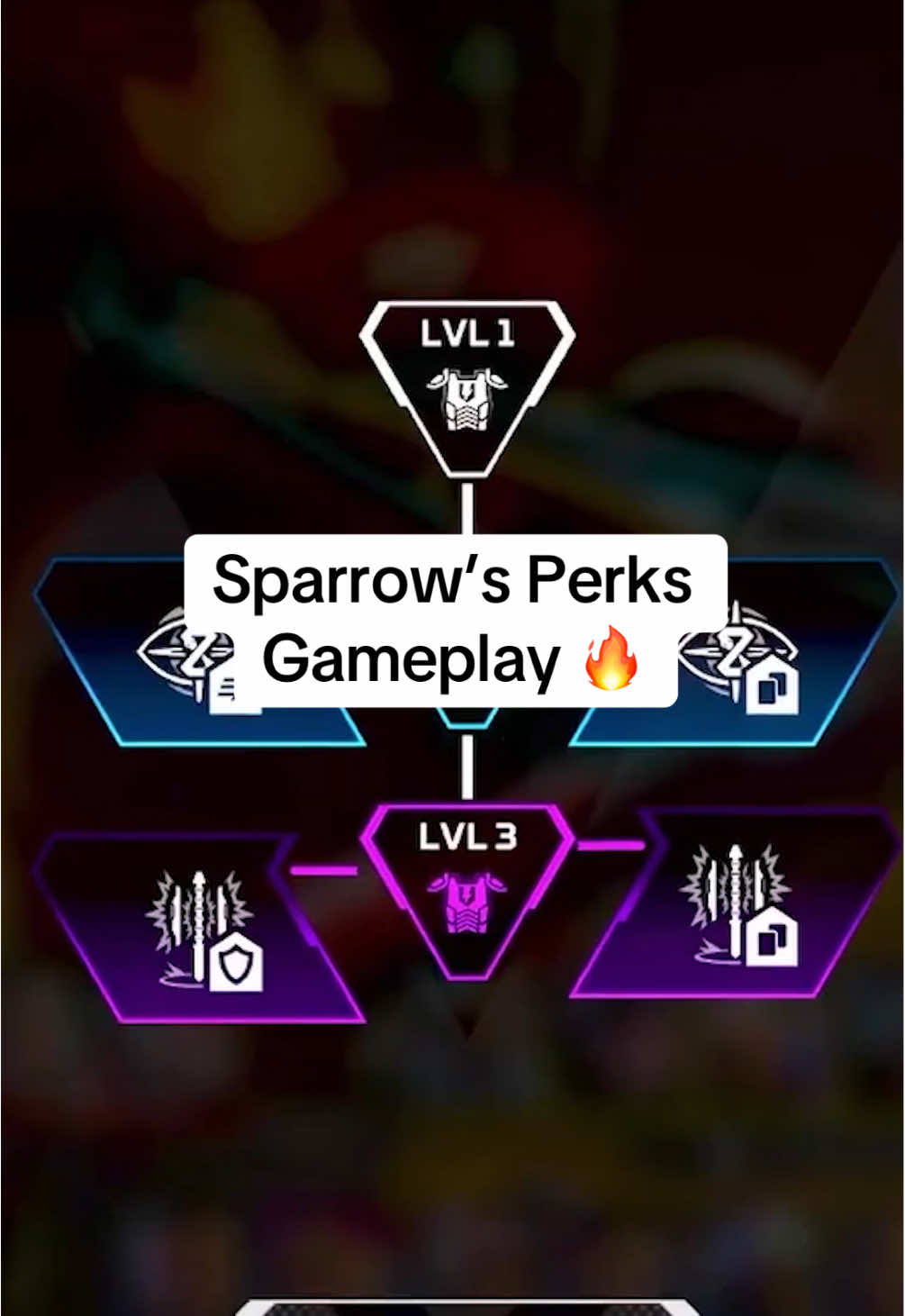 A post by @ketchupnewsapex on TikTok caption: Sparrow’s Perks Gameplay 🔥#apexlegends 