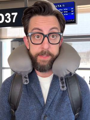 A post by @realadamrose on TikTok caption: might be my last flight ever… #airport #react #fail 